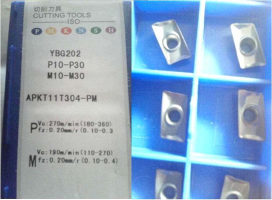 APKT11T304-PM刀片_YBG202方肩臺階銑刀片